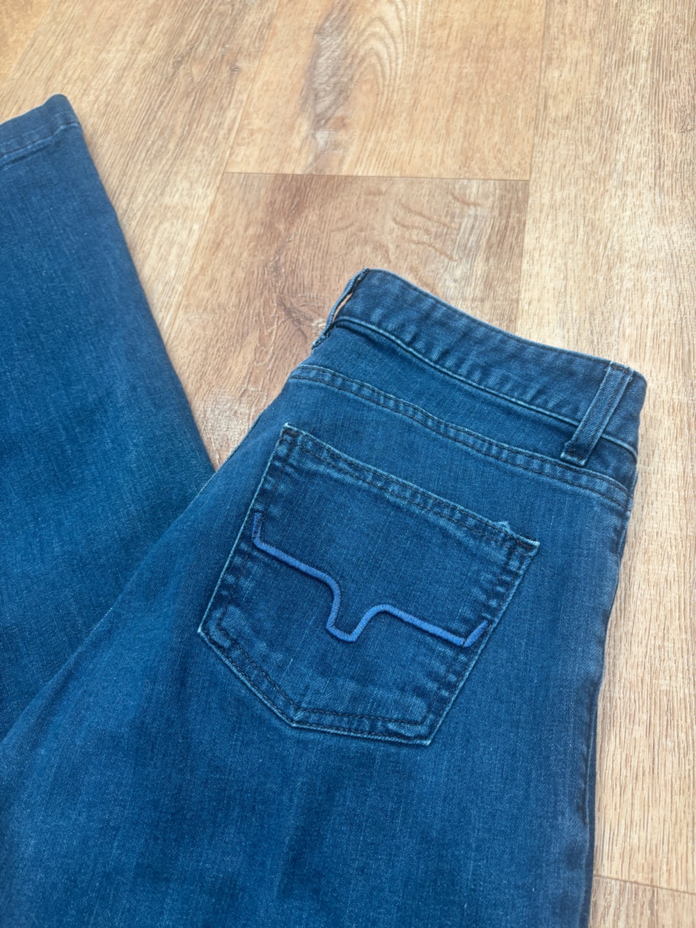 Kimes Ranch Dark Indigo Wide Leg Flare Jeans - Picture 2 of 8